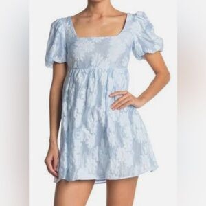 Topshop Daisy Organza Puff Mini Dress
